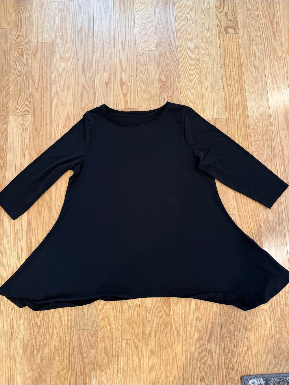 JM Collection Black A-Line Swing Tunic